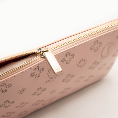 Christian Louboutin Loubila Loubinthesky Laser Perforated Leather Pouch Pink