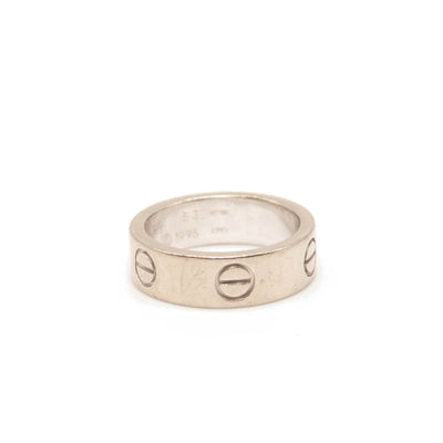 CARTIER 18K White Gold 5.5mm LOVE Ring US 5