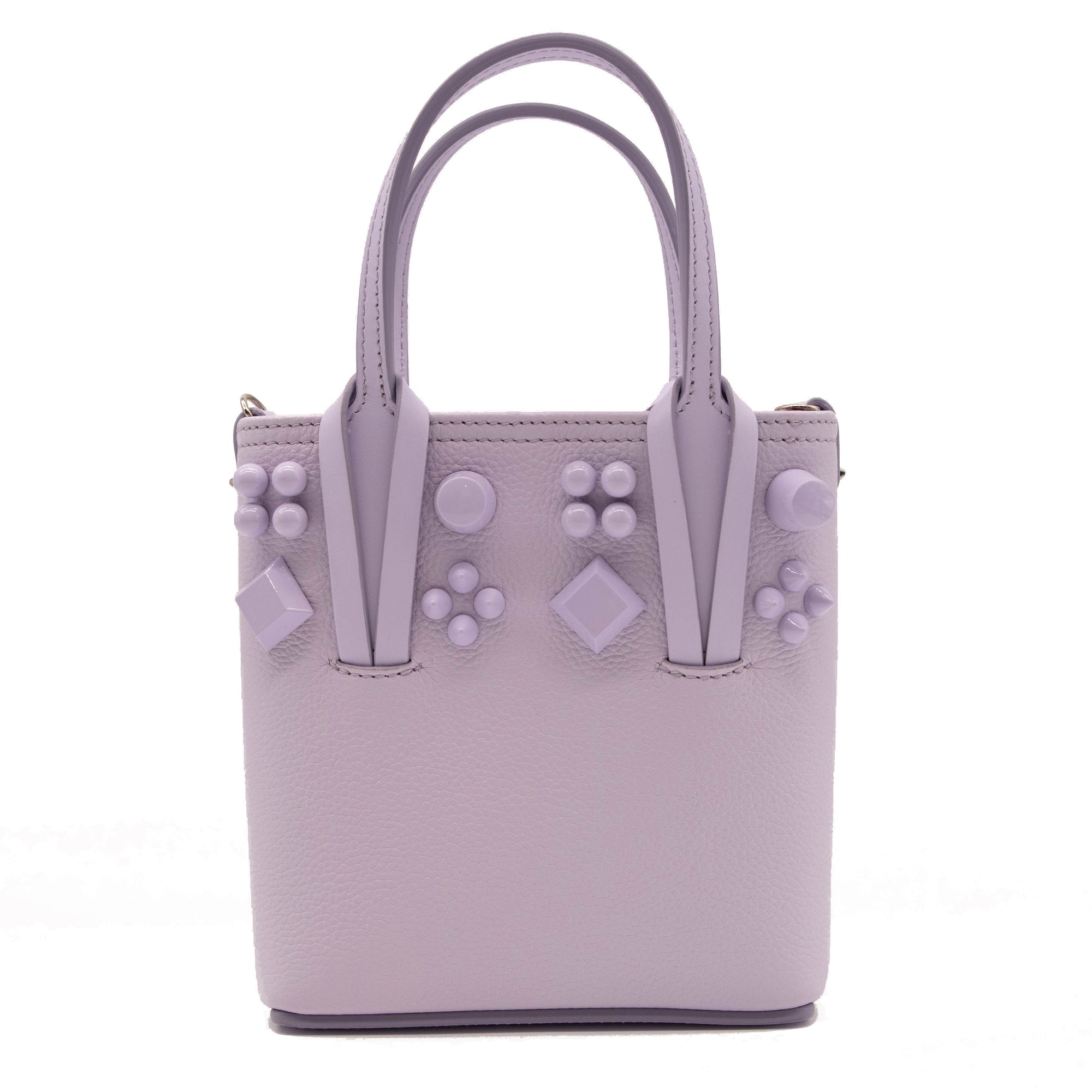 Christian Louboutin Mini Cabata North/South Leather Tote Purple