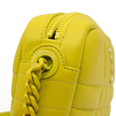 NEW Burberry Mini Lola Quilted Leather Camera Bag Vivid Lime