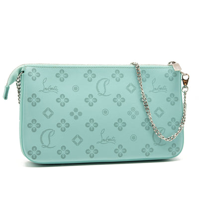 NEW Christian Louboutin Loubila Loubinthesky Laser Perforated Leather Pouch Bermuda