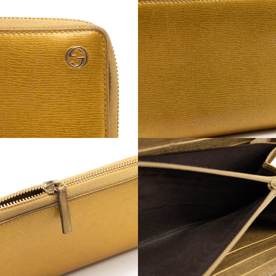 Gucci Betty Zip Around Wallet Gold Interlocking GG Zippy