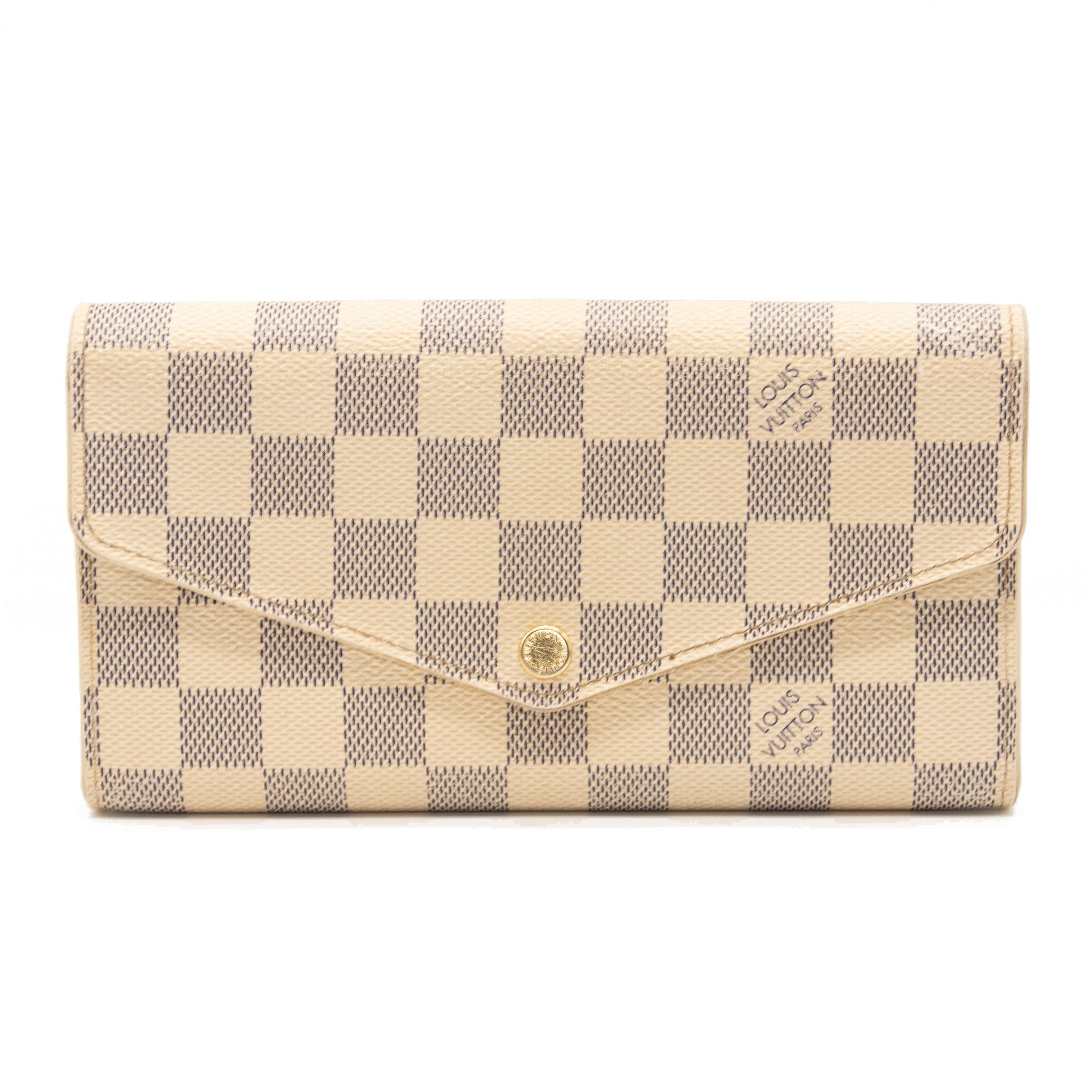 Louis Vuitton Damier Azur Sarah NM Flap Wallet White Canvas