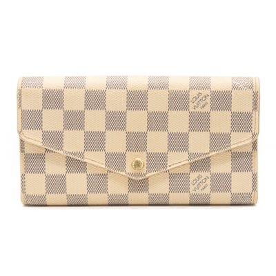 Louis Vuitton Damier Azur Sarah NM Flap Wallet White Canvas