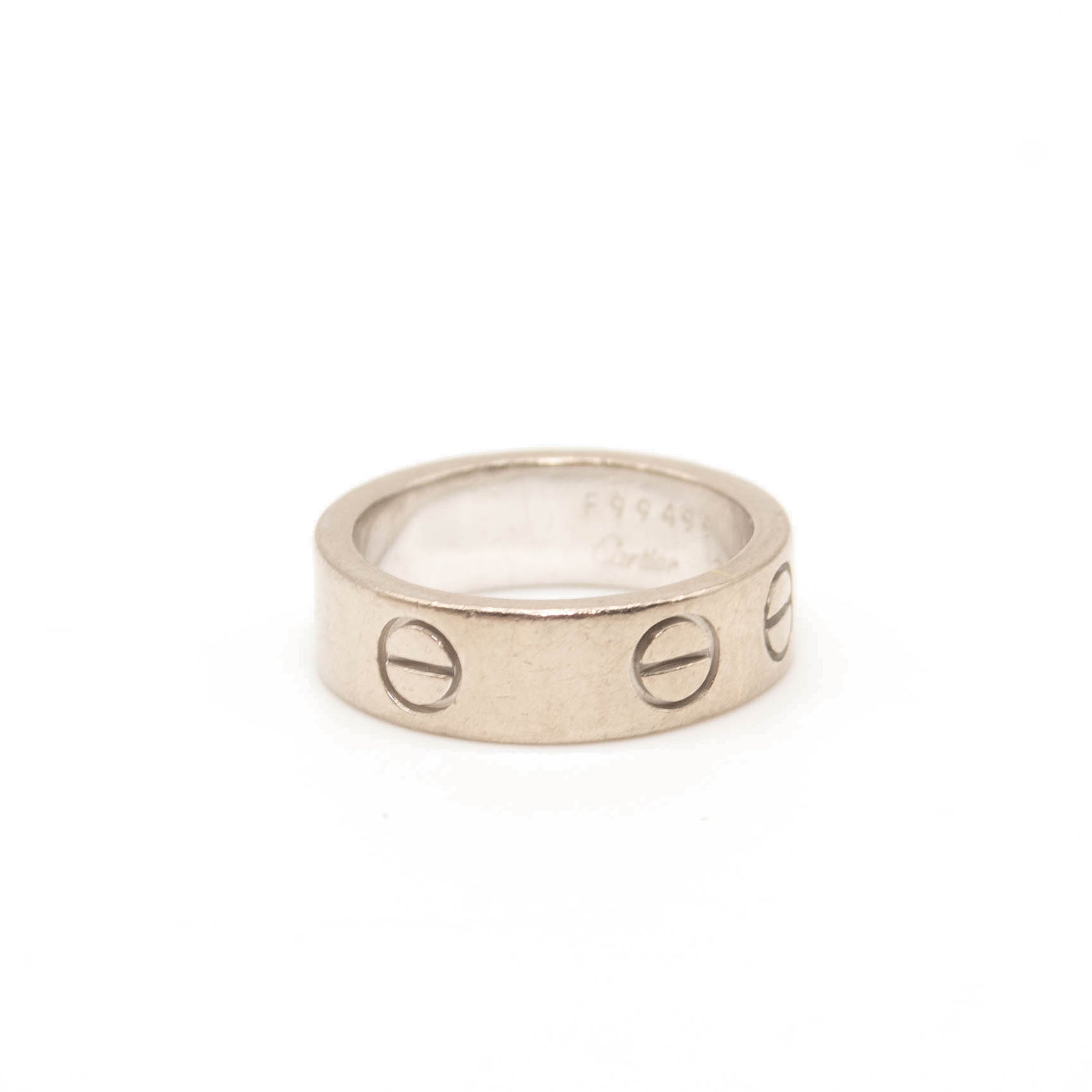 CARTIER 18K White Gold 5.5mm LOVE Ring US 5