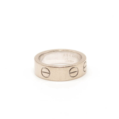 CARTIER 18K White Gold 5.5mm LOVE Ring US 5