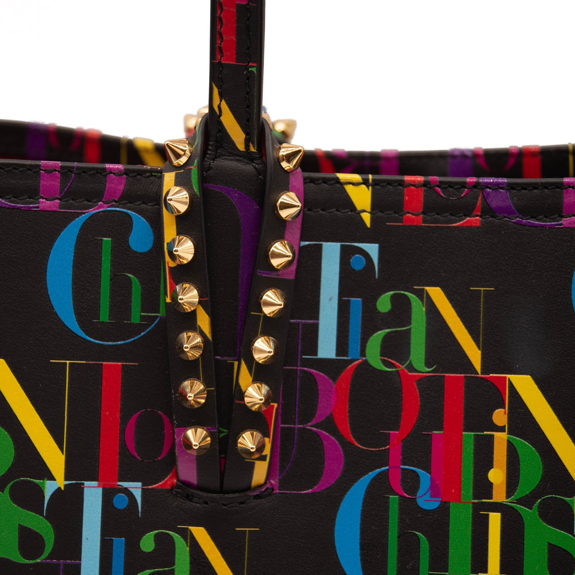 NEW Christian Louboutin Small Cabata Print Leather Tote
