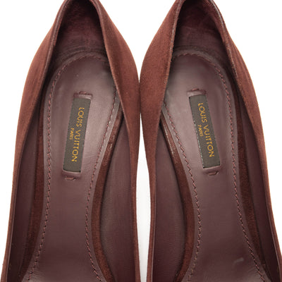 Louis Vuitton Suede Eyeline Pumps 37.5 Amarante