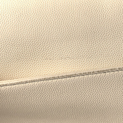 Chanel Caviar quilted large business affinity flap white