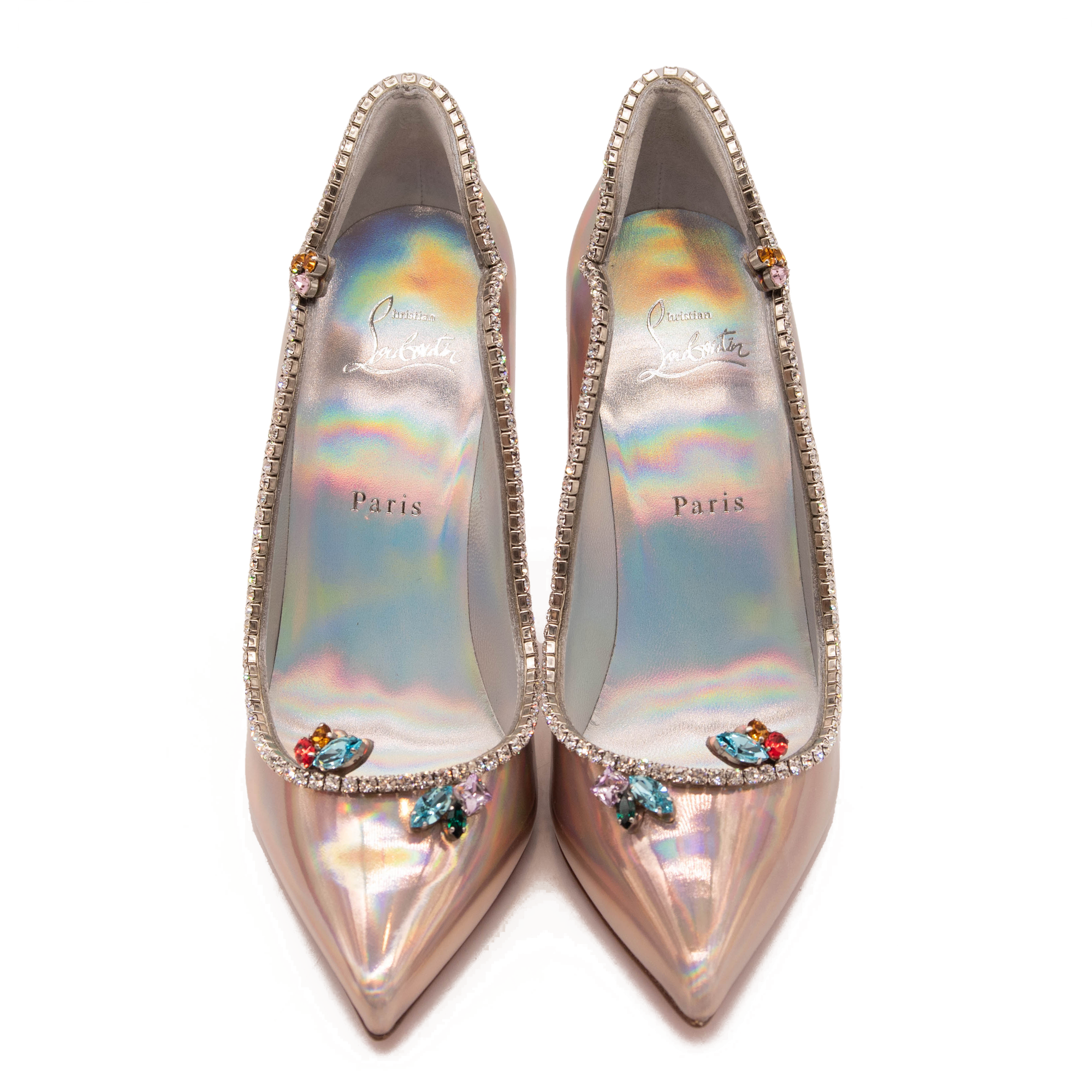 NEW Christian Louboutin Chick Queen Pointed Toe Pump Wood Rose 38 EU
