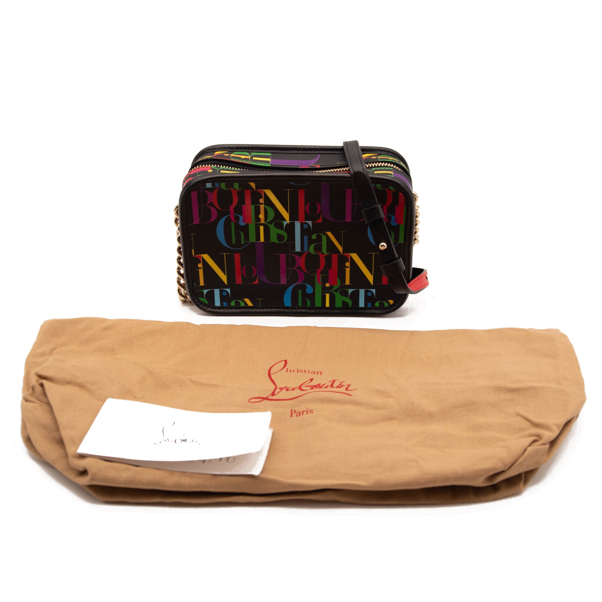 NEW Christian Louboutin Radioloubi Logo Leather Crossbody Bag