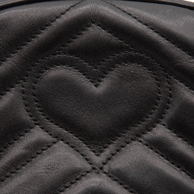 Gucci Calfskin Matelasse GG Marmont Belt Bag 85 34 Black
