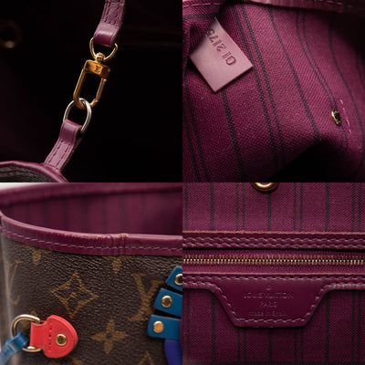 LOUIS VUITTON Monogram Totem Neverfull MM Magenta