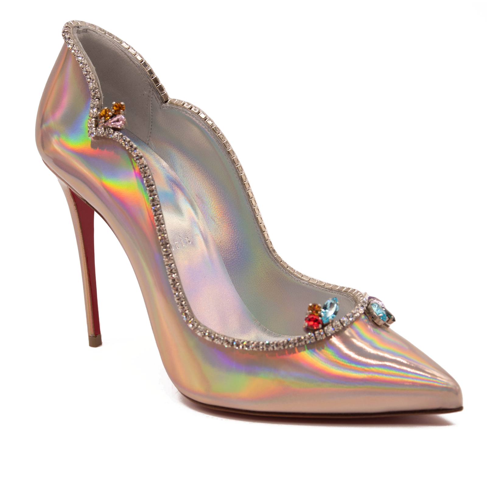 NEW Christian Louboutin Chick Queen Pointed Toe Pump Wood Rose 38 EU