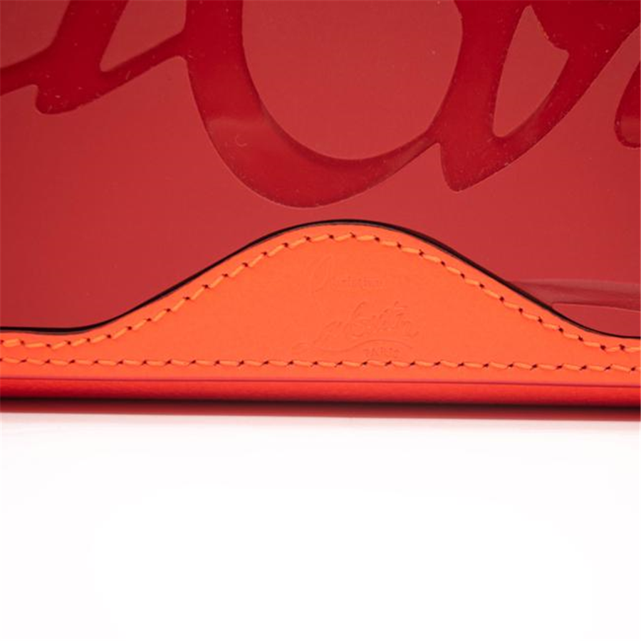 NEW Christian Louboutin Small Cabata Studded Orange Leather Tote