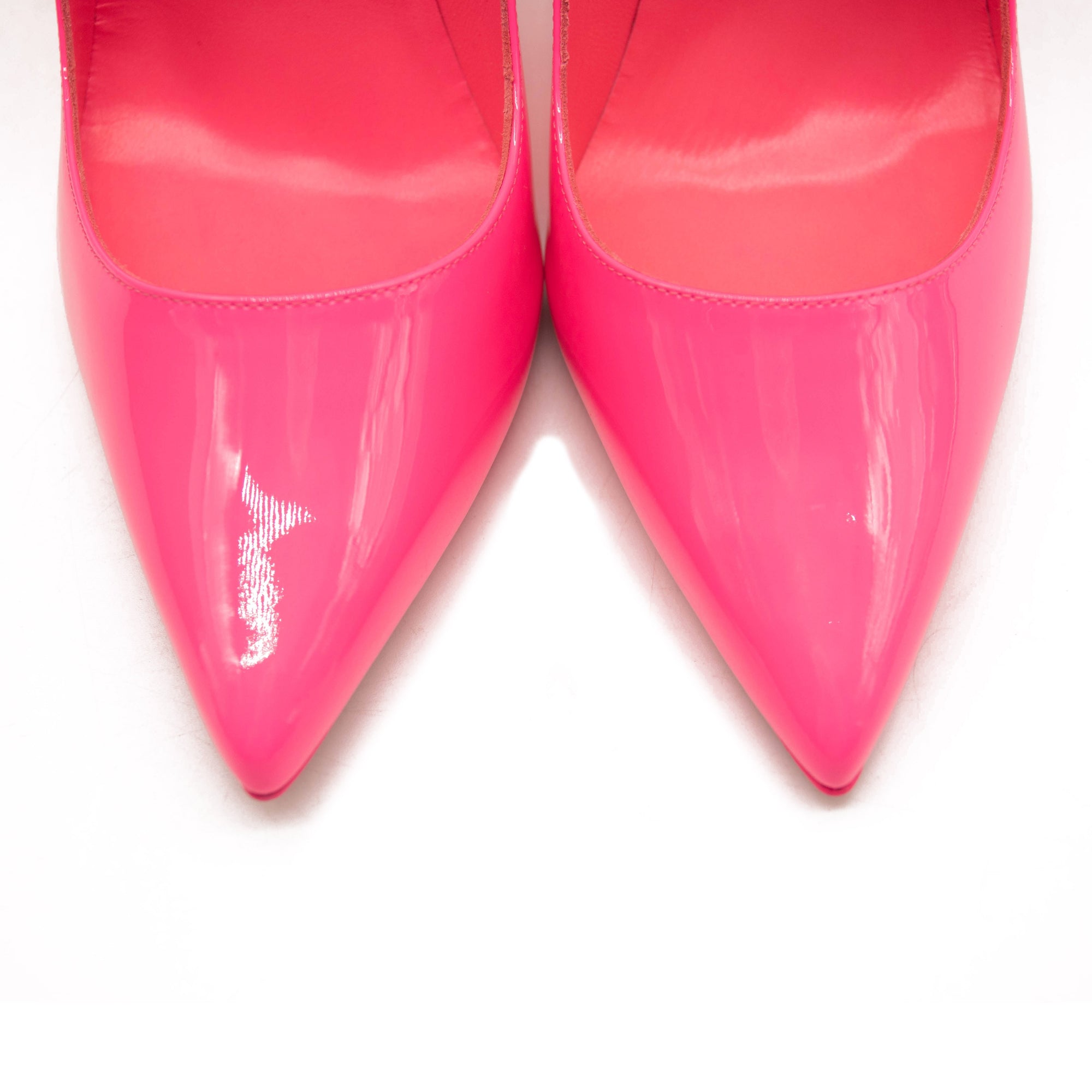 NEW Christian Louboutin So Kate Pointed Toe Pump 133 mm 38.5 Pink Patent