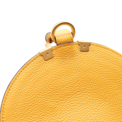 Chloe Marcie Leather & Raffia Crossbody Bag SUNFLOWER YELLOW