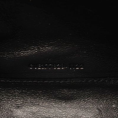 Saint Laurent Grain De Poudre Matelasse Chevron Monogram Chain Wallet Black
