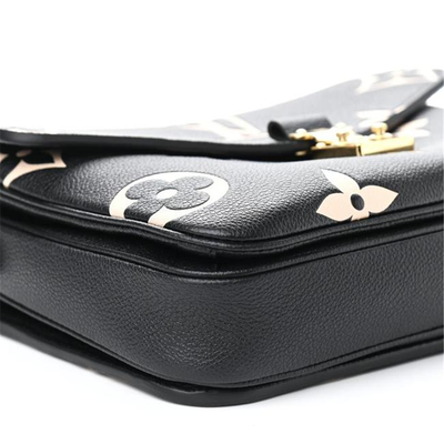 Louis Vuitton Pochette Métis Empreinte Monogram Giant Black Leather Shoulder Bag