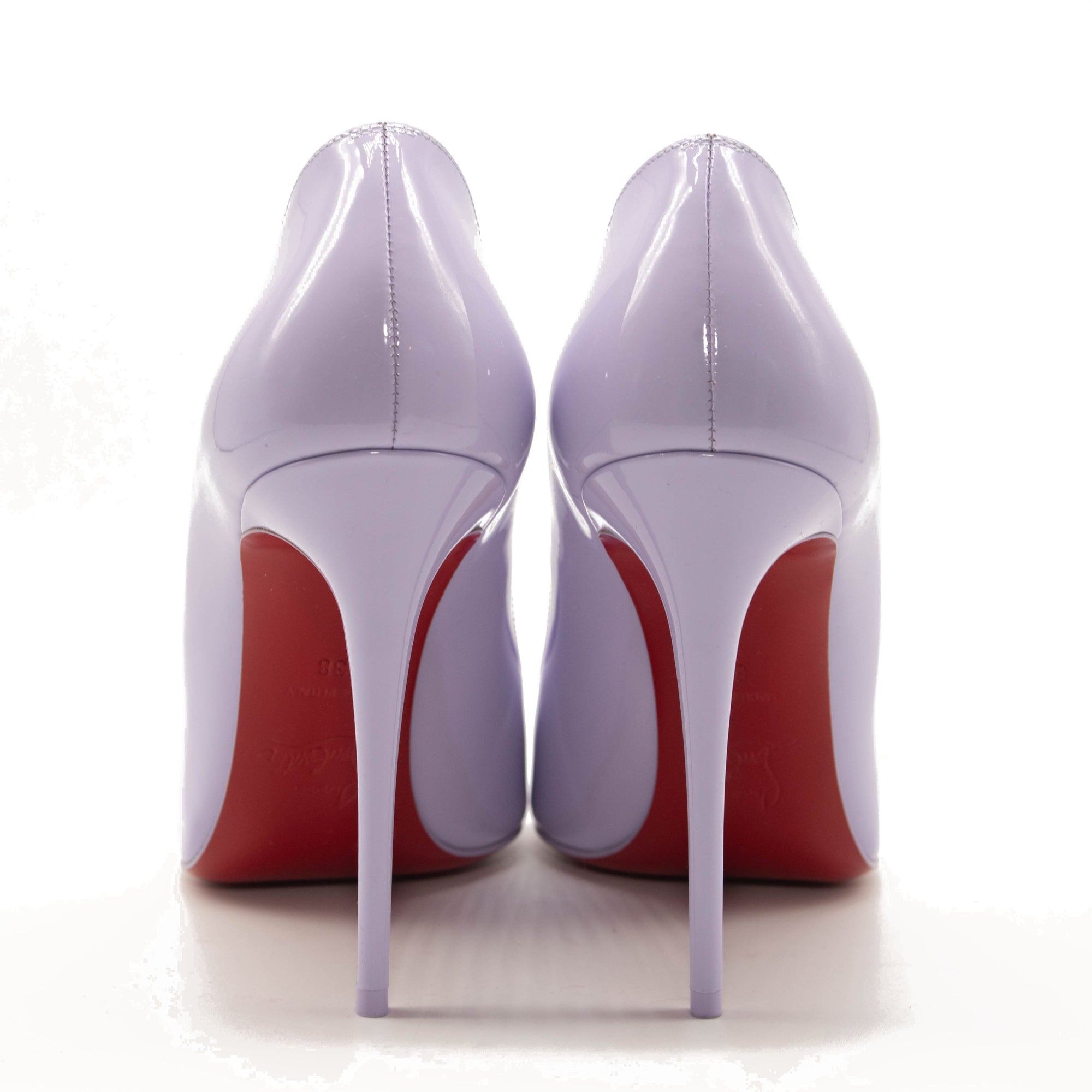 NEW Christian Louboutin Hot Chick Scallop Pointed Toe Pump Lilac EU 39