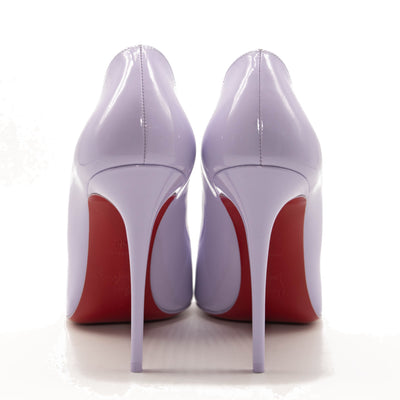NEW Christian Louboutin Hot Chick Scallop Pointed Toe Pump Lilac EU 39