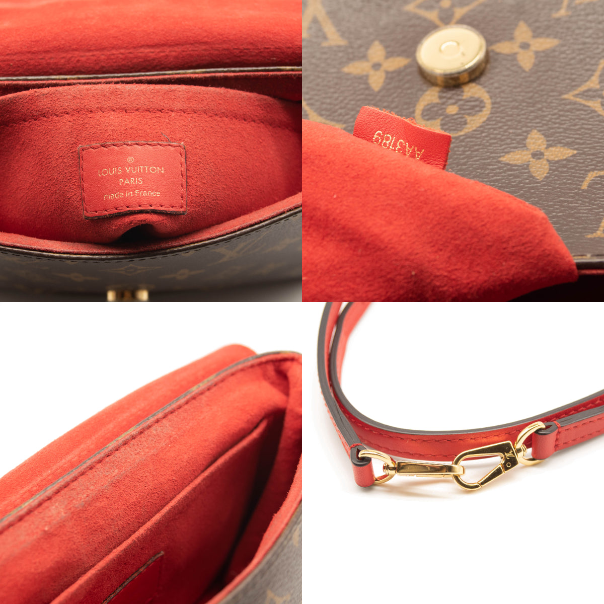 Louis Vuitton Monogram Locky BB Coquelicot Red Leather Shoulder Bag