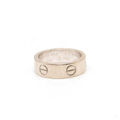CARTIER 18K White Gold 5.5mm LOVE Ring US 5