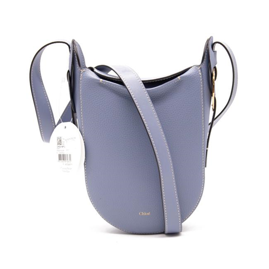 NEW Chloe Mini Darryl Blue Leather Shoulder Bag