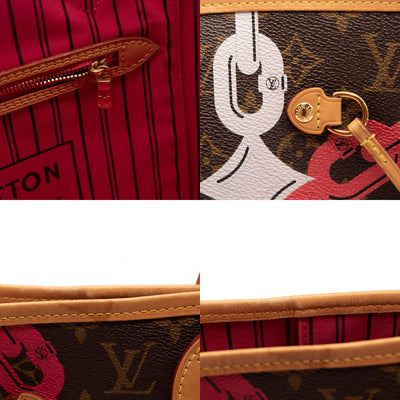 Louis Vuitton Monogram Bay Neverfull MM Rose Ballerine Poppy