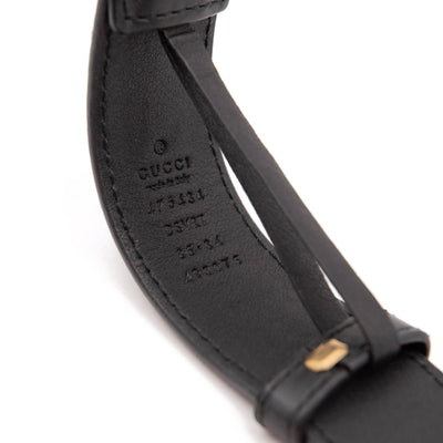 Gucci Calfskin Matelasse GG Marmont Belt Bag 85 34 Black