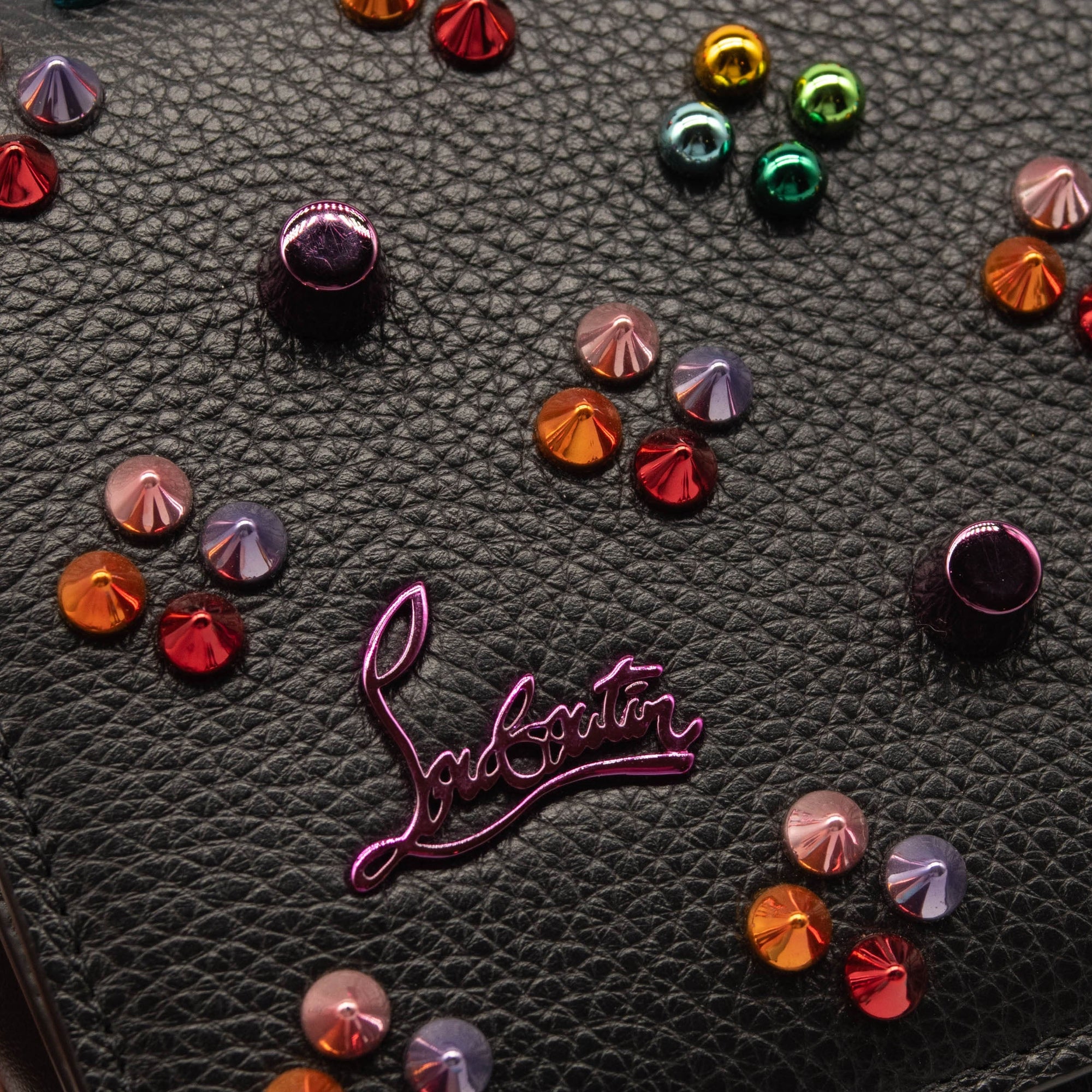 Christian Louboutin Paloma LoubintheSky Leather Clutch Bag Black Chain Crossbody