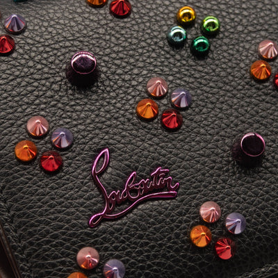Christian Louboutin Paloma LoubintheSky Leather Clutch Bag Black Chain Crossbody