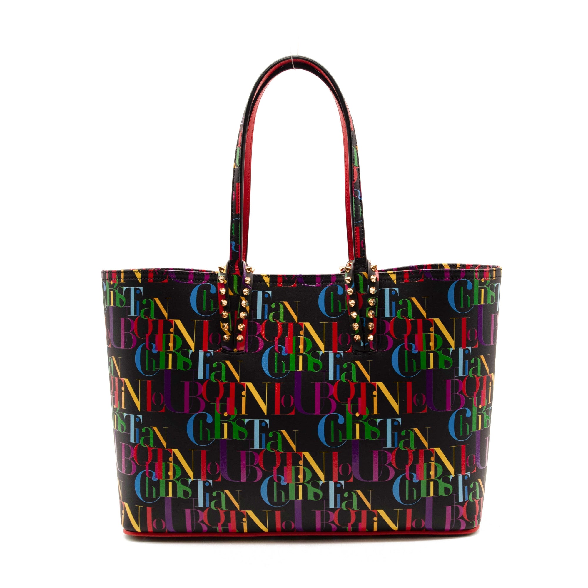 NEW Christian Louboutin Small Cabata Print Leather Tote