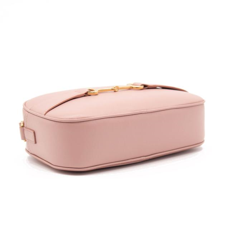 NEW Celine Camera Crecy 191353 Bus 38no Cross Body Pink Leather Shoulder Bag