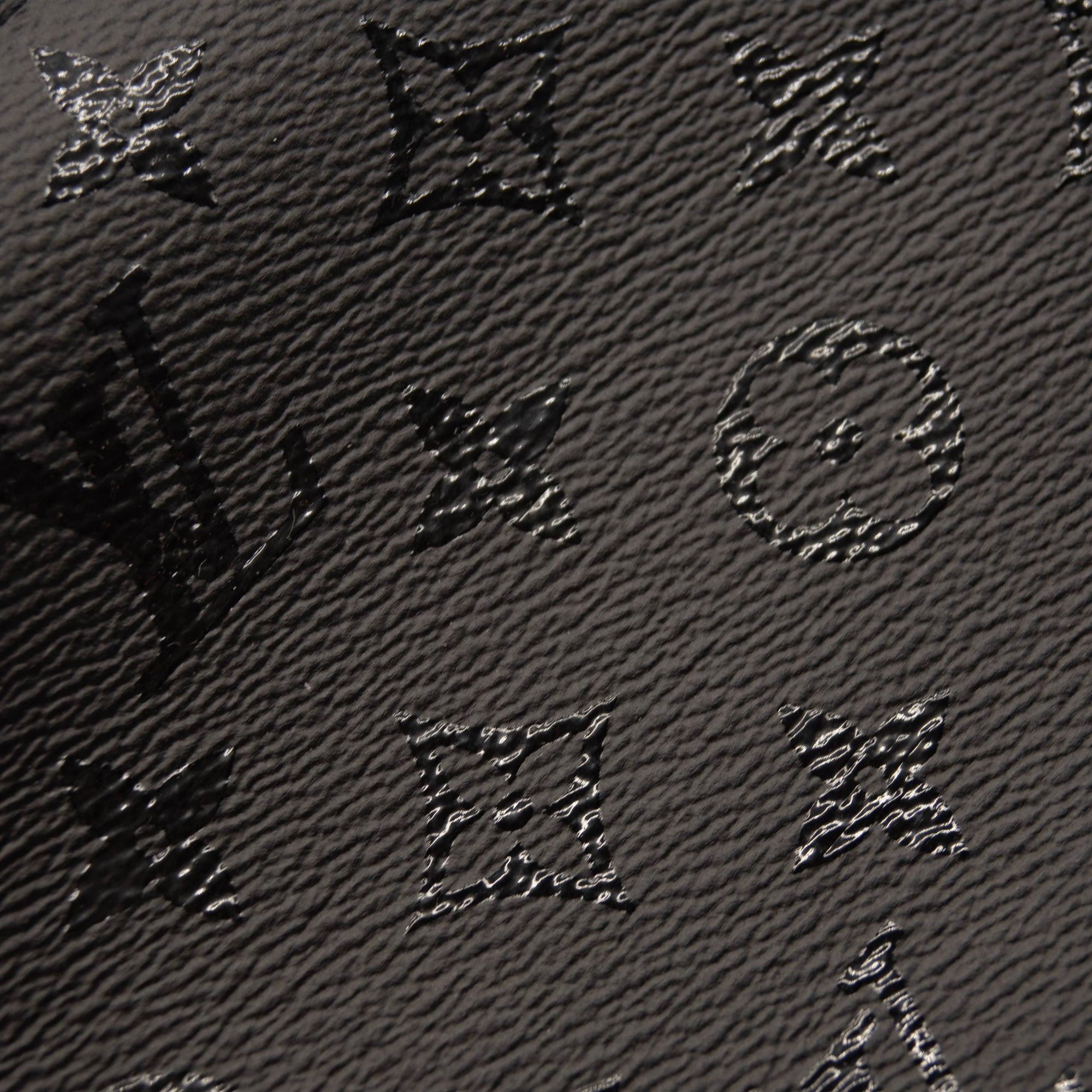 Louis Vuitton Neverfull Pochette Monogram Pouch LVxUF By Urs Fischer Gold Hardware Black Coated Canvas Clutch