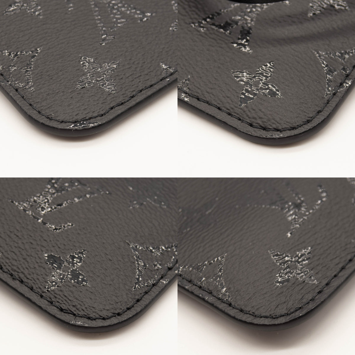 Louis Vuitton Neverfull Pochette Monogram Pouch LVxUF By Urs Fischer Gold Hardware Black Coated Canvas Clutch