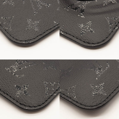 Louis Vuitton Neverfull Pochette Monogram Pouch LVxUF By Urs Fischer Gold Hardware Black Coated Canvas Clutch
