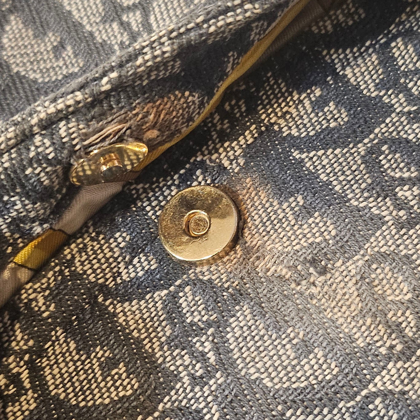 Christian Dior  Monogram Saddle Bag Blue