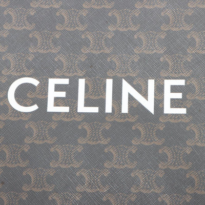 CELINE Triomphe Canvas Calfskin Mini Vertical Cabas Tan