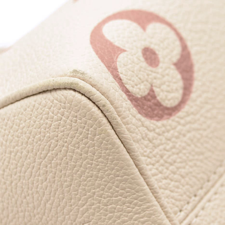 Louis Vuitton Empreinte Monogram Giant Speedy Bandouliere 20 Creme Rose Trianon RFID