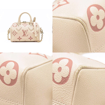 Louis Vuitton Empreinte Monogram Giant Speedy Bandouliere 20 Creme Rose Trianon RFID