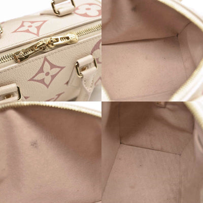 Louis Vuitton Empreinte Monogram Giant Speedy Bandouliere 20 Creme Rose Trianon RFID