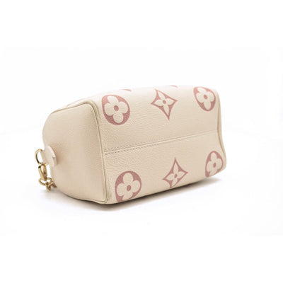 Louis Vuitton Empreinte Monogram Giant Speedy Bandouliere 20 Creme Rose Trianon RFID