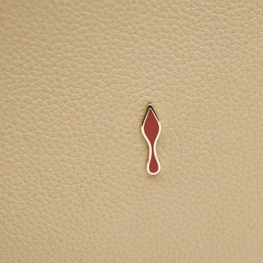 Christian Louboutin Women's Natural Medium Paloma Studded Leather Satchel