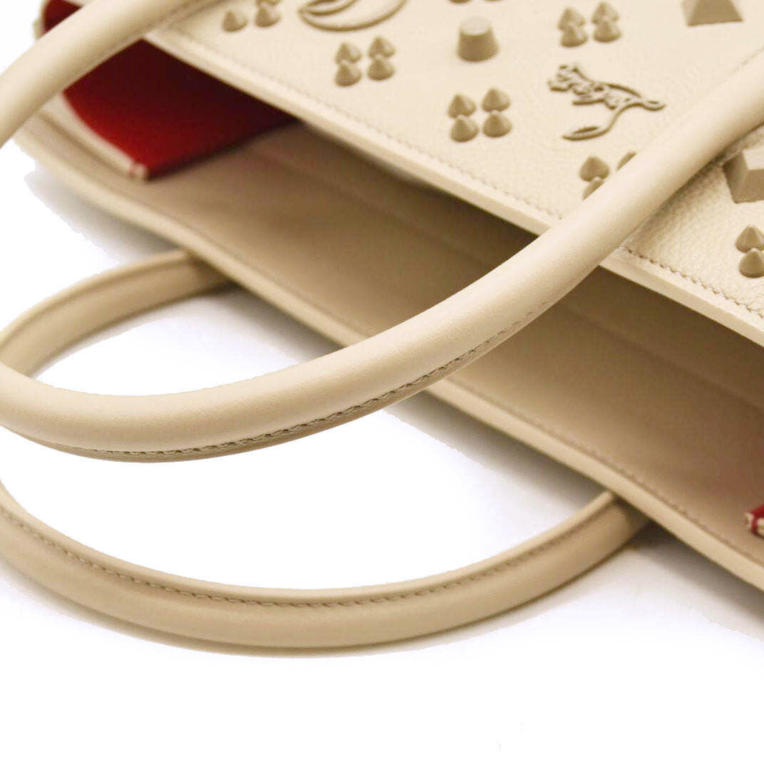 Christian Louboutin Women's Natural Medium Paloma Studded Leather Satchel