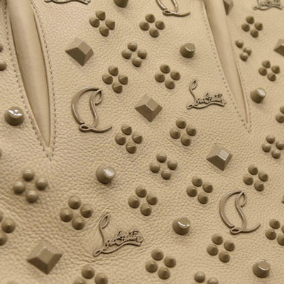 Christian Louboutin Women's Natural Medium Paloma Studded Leather Satchel