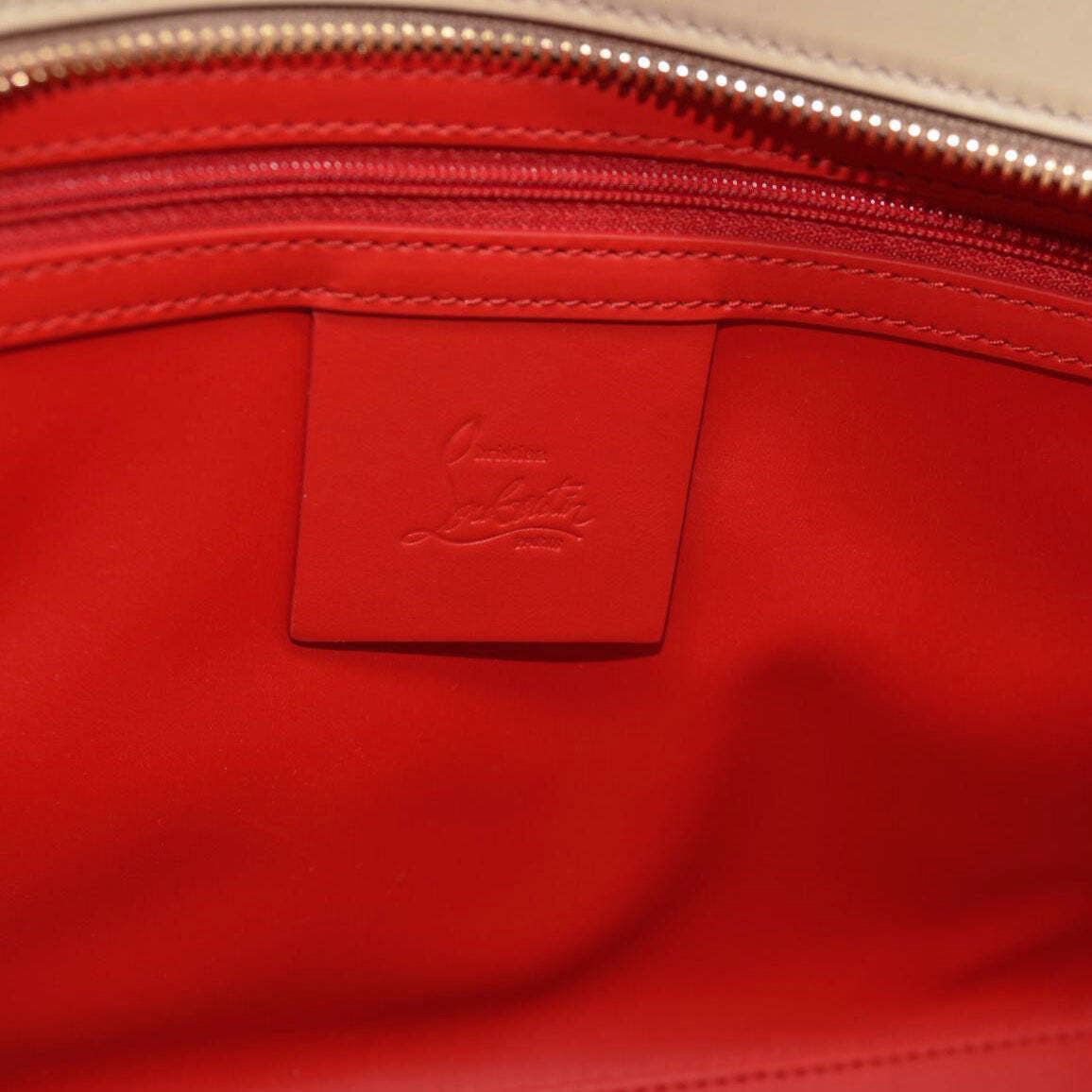 Christian Louboutin Women's Natural Medium Paloma Studded Leather Satchel