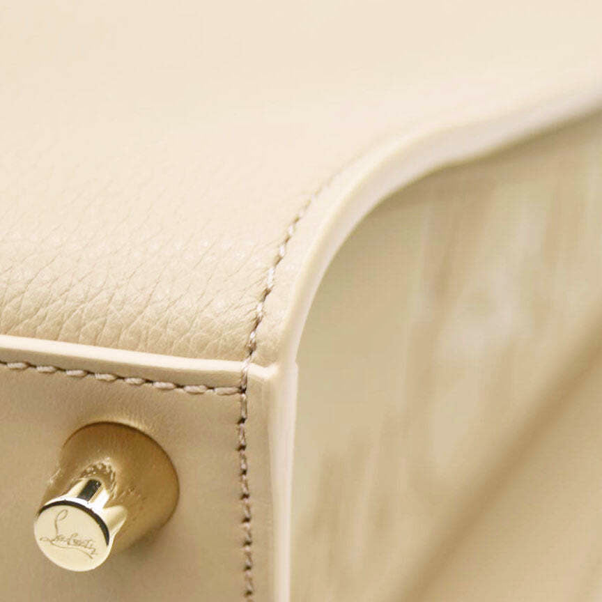 Christian Louboutin Women's Natural Medium Paloma Studded Leather Satchel