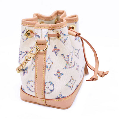 Louis Vuitton Monogram Jacquard -Tweed Nano Noé Multicolor White