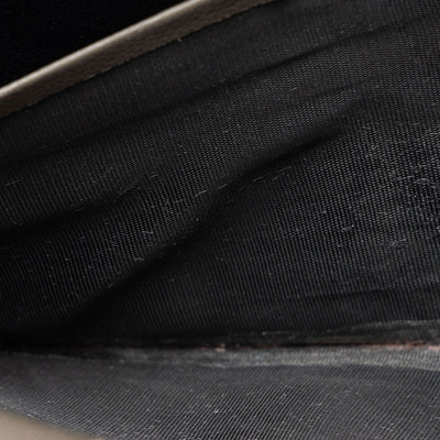 SAINT LAURENT Grain De Poudre Matelasse Chevron Monogram Chain Wallet Fog